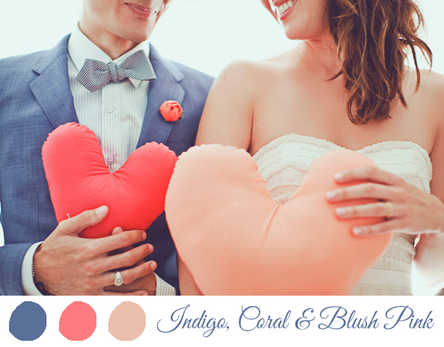 colores para boda 2014 azul coral rosa